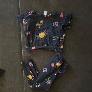 Old Navy Kids Matching Set - Black with Colorful Prints